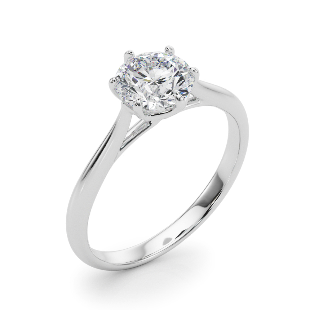 The Ramona Solitaire Engagement Ring, angled view