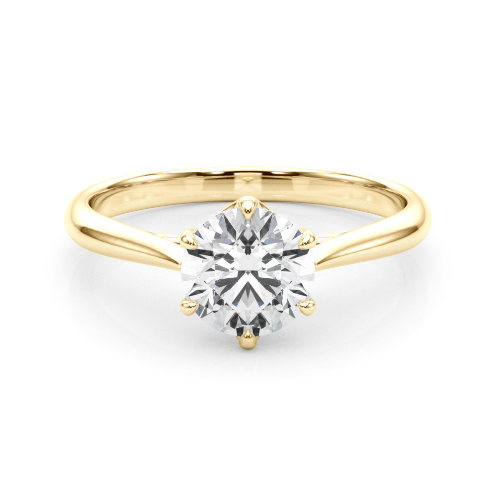 The Ramona Solitaire Engagement Ring, set view