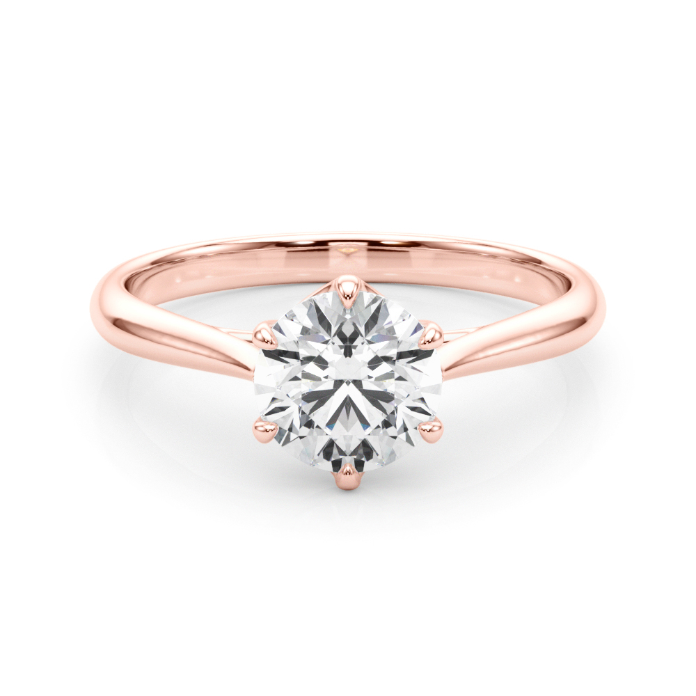 The Ramona Solitaire Engagement Ring, set view