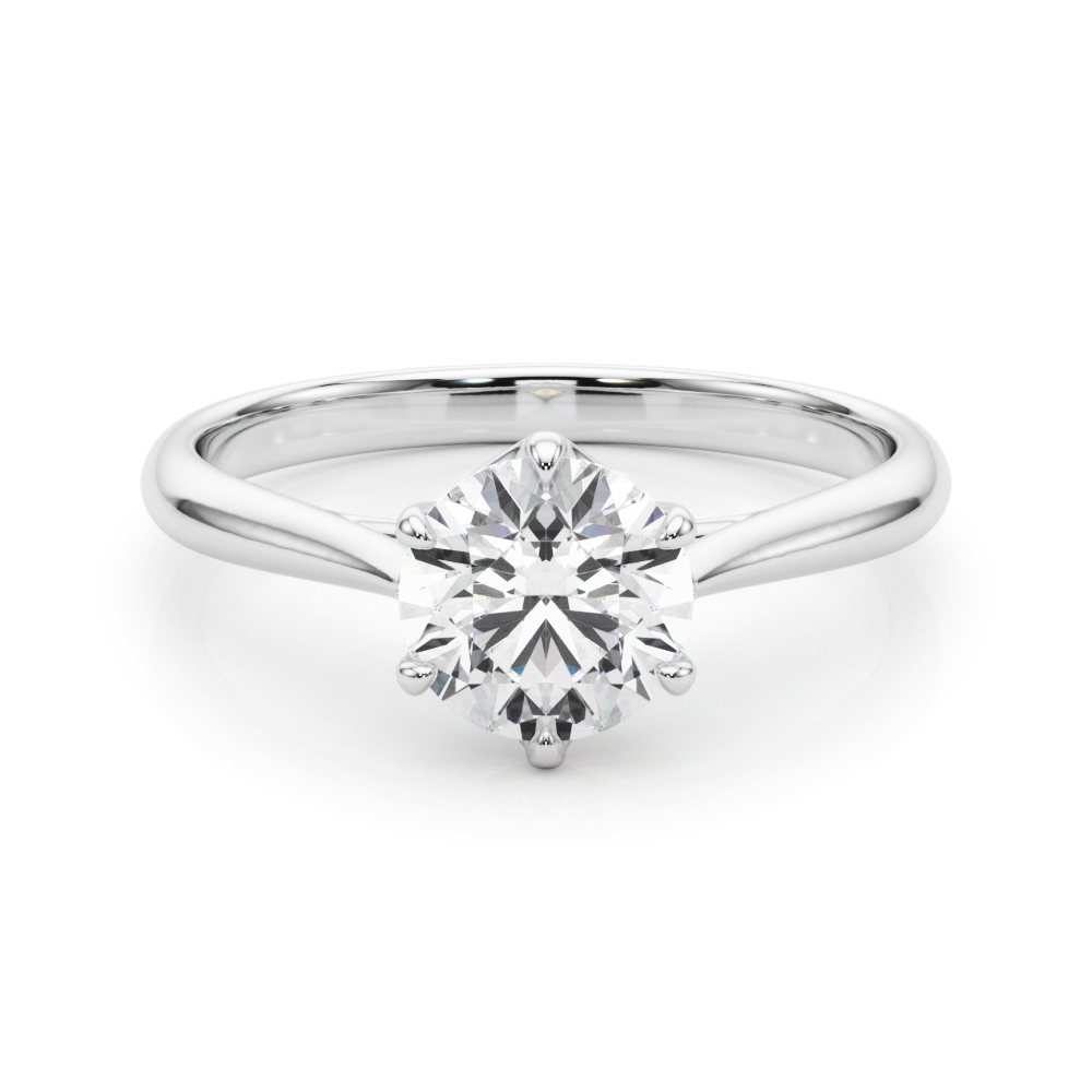 The Ramona Solitaire Engagement Ring, set view