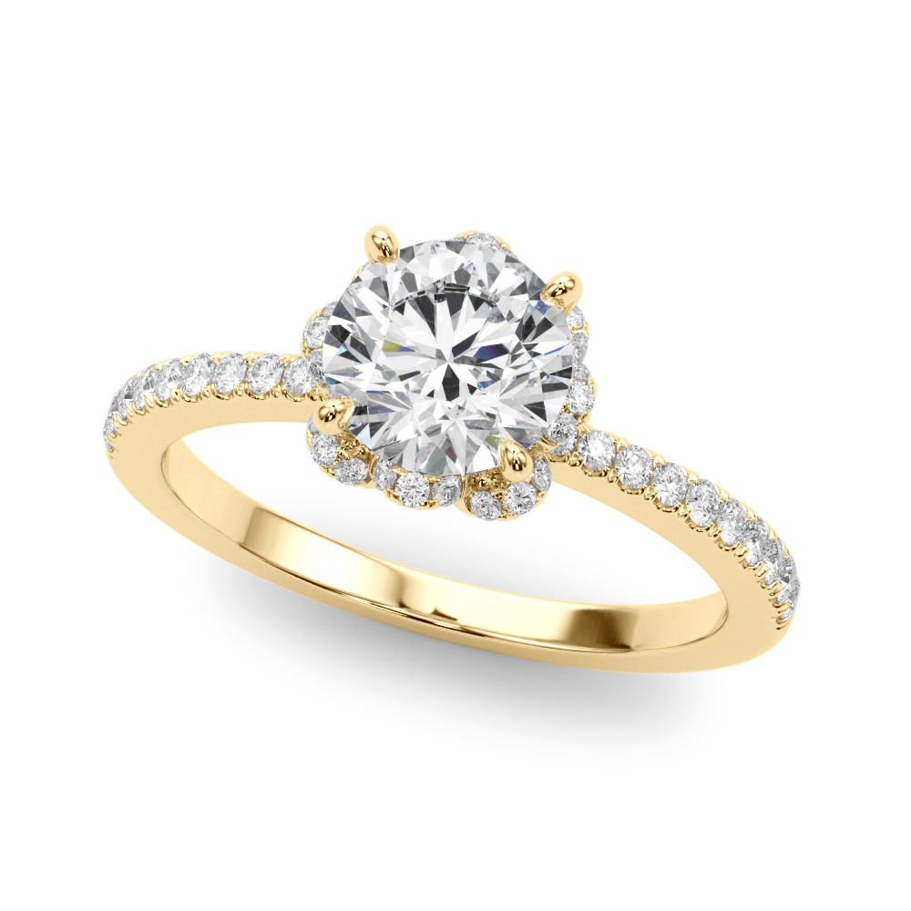 The Mabel Halo Engagement Ring, front view