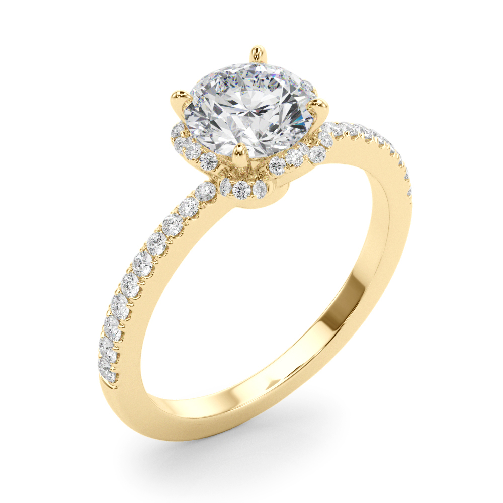 The Mabel Halo Engagement Ring, angled view