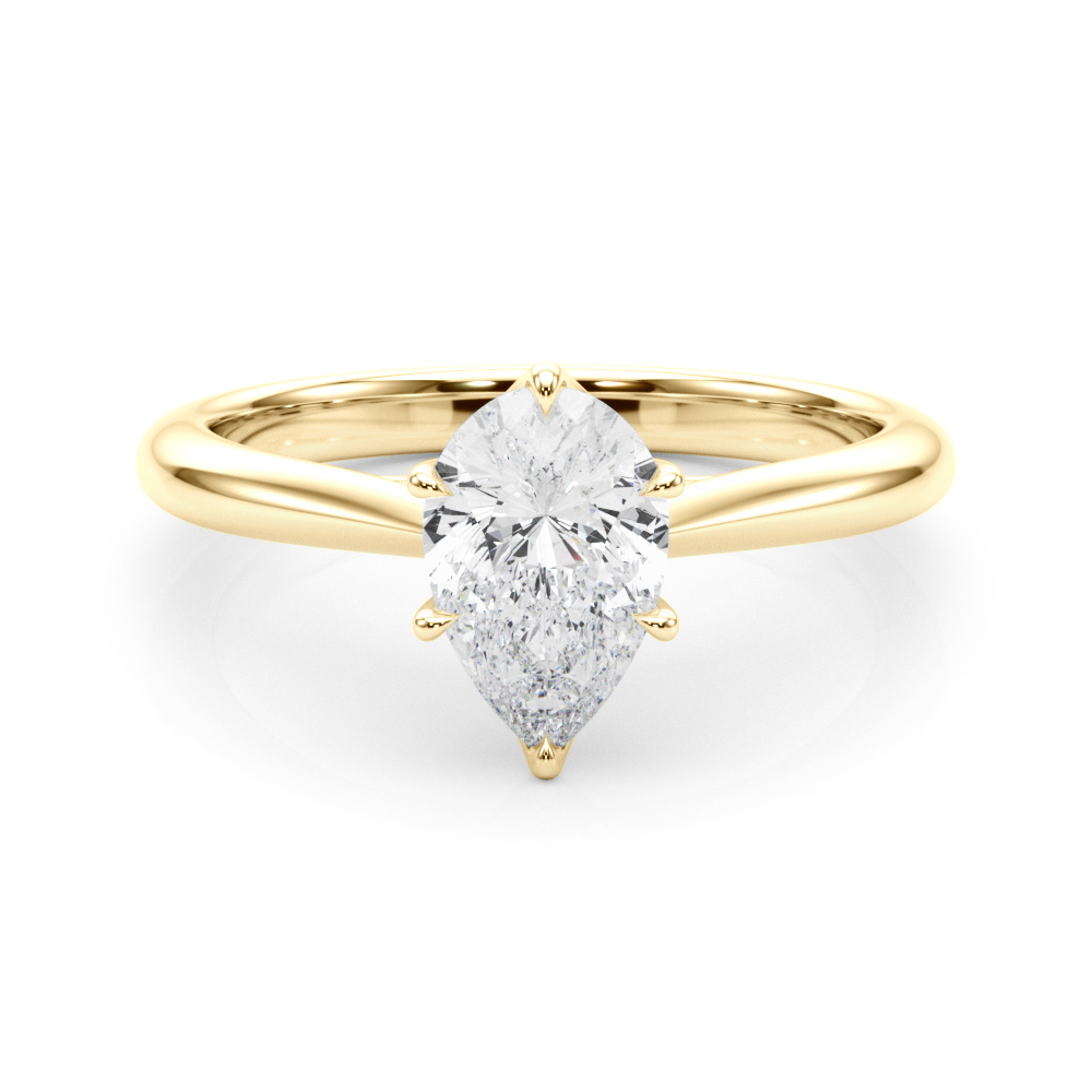 The Vivian Solitaire Engagement Ring, set view