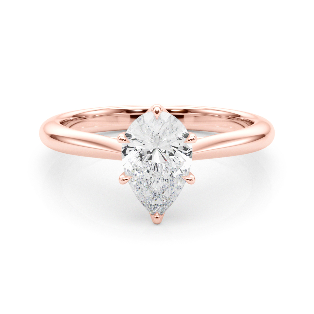 The Vivian Solitaire Engagement Ring, set view
