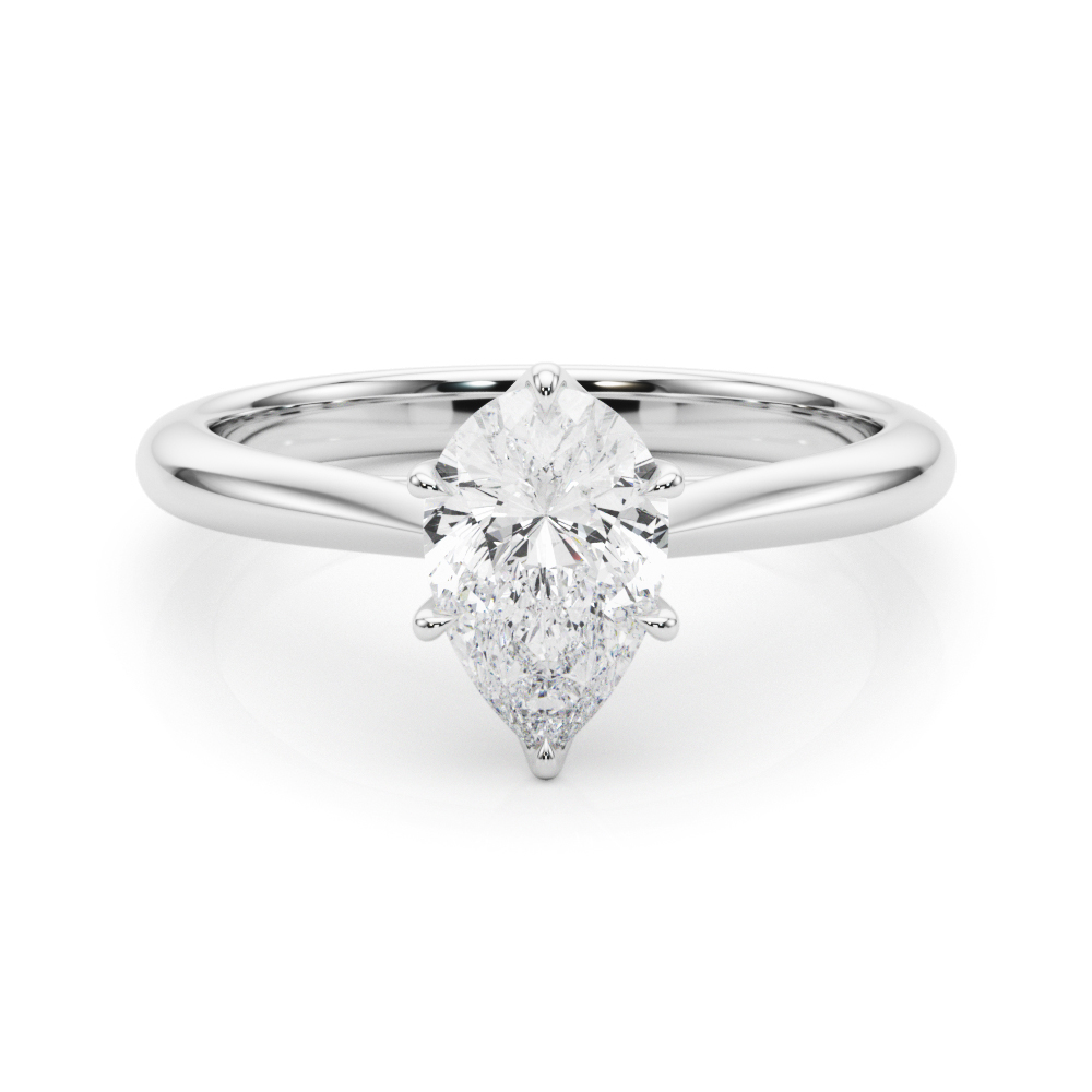 The Vivian Solitaire Engagement Ring, set view