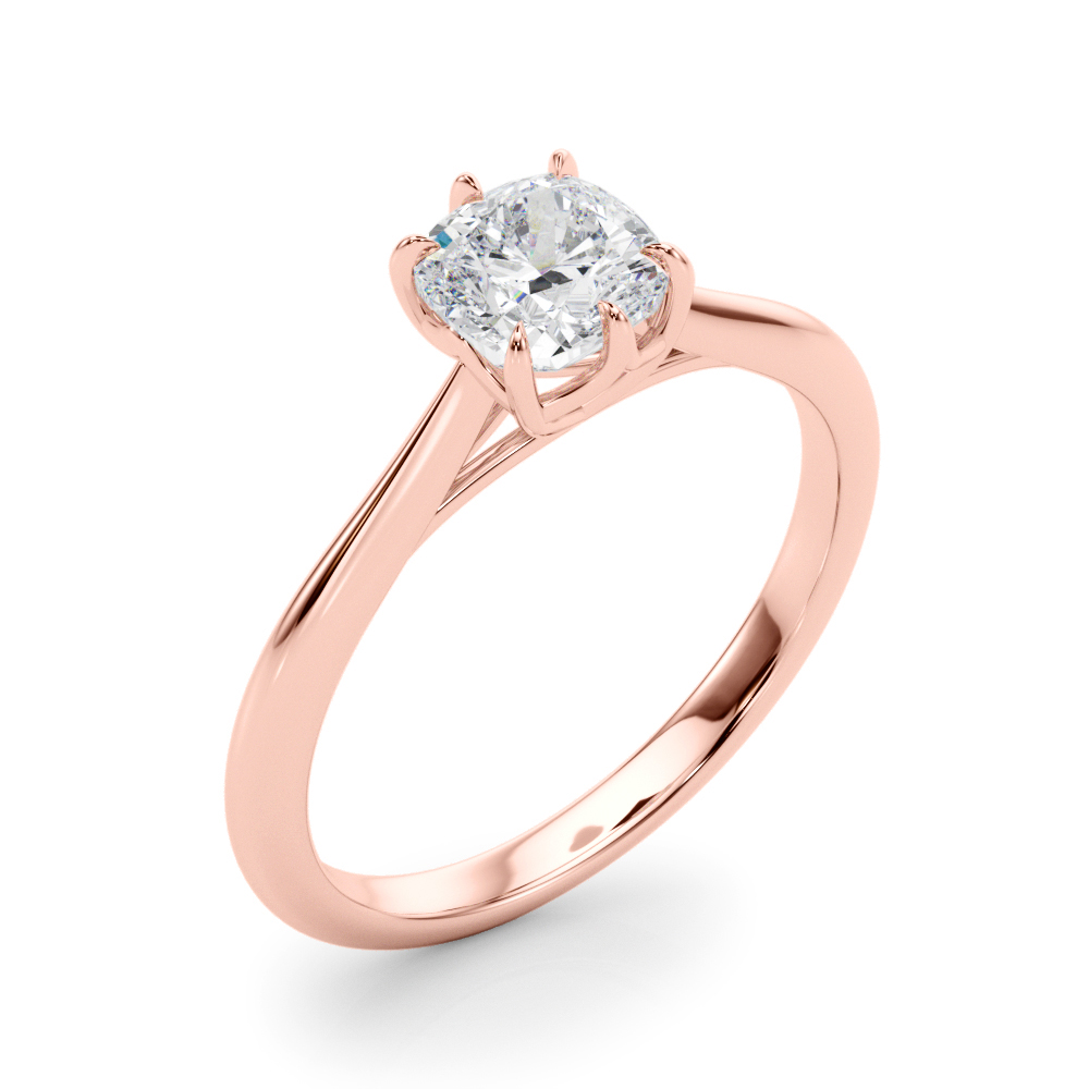 The Ingrid Solitaire Engagement Ring, angled view