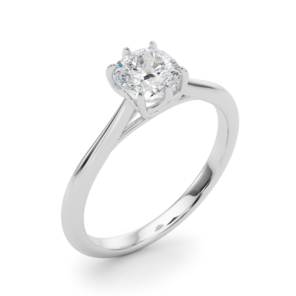 The Ingrid Solitaire Engagement Ring, angled view