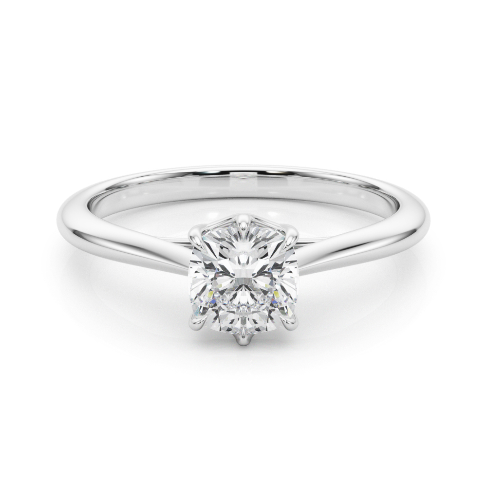 The Ingrid Solitaire Engagement Ring, set view