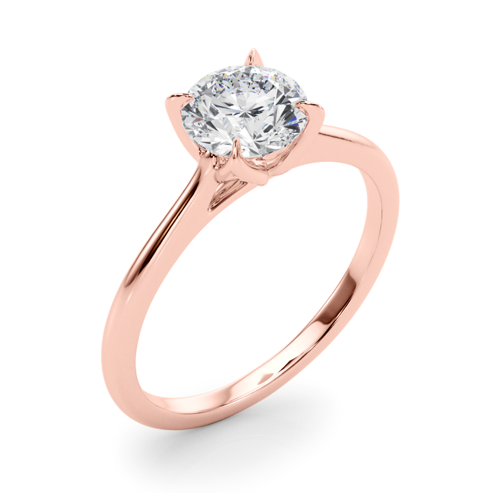 The Lila Solitaire Engagement Ring, angled view