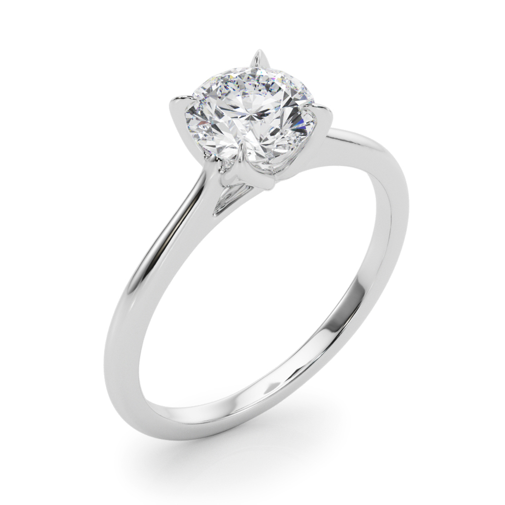 The Lila Solitaire Engagement Ring, angled view