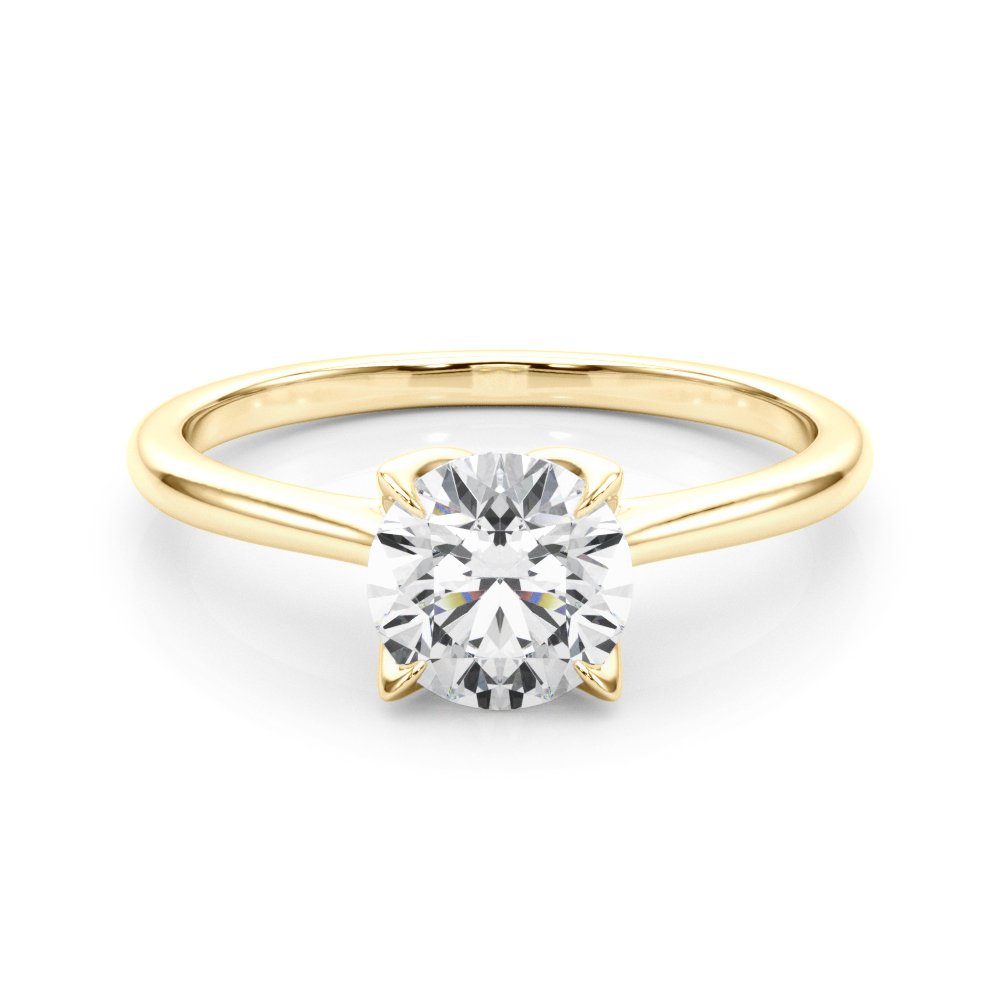 The Lila Solitaire Engagement Ring, set view