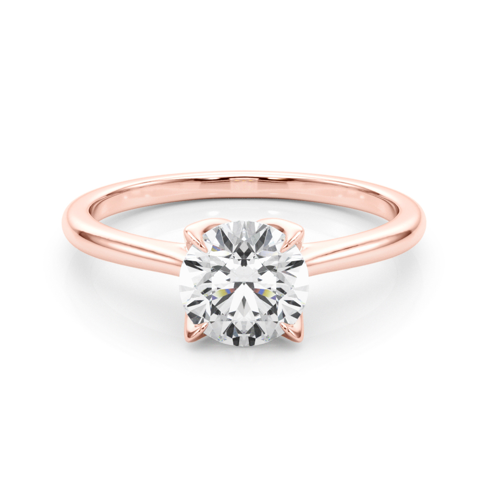 The Lila Solitaire Engagement Ring, set view