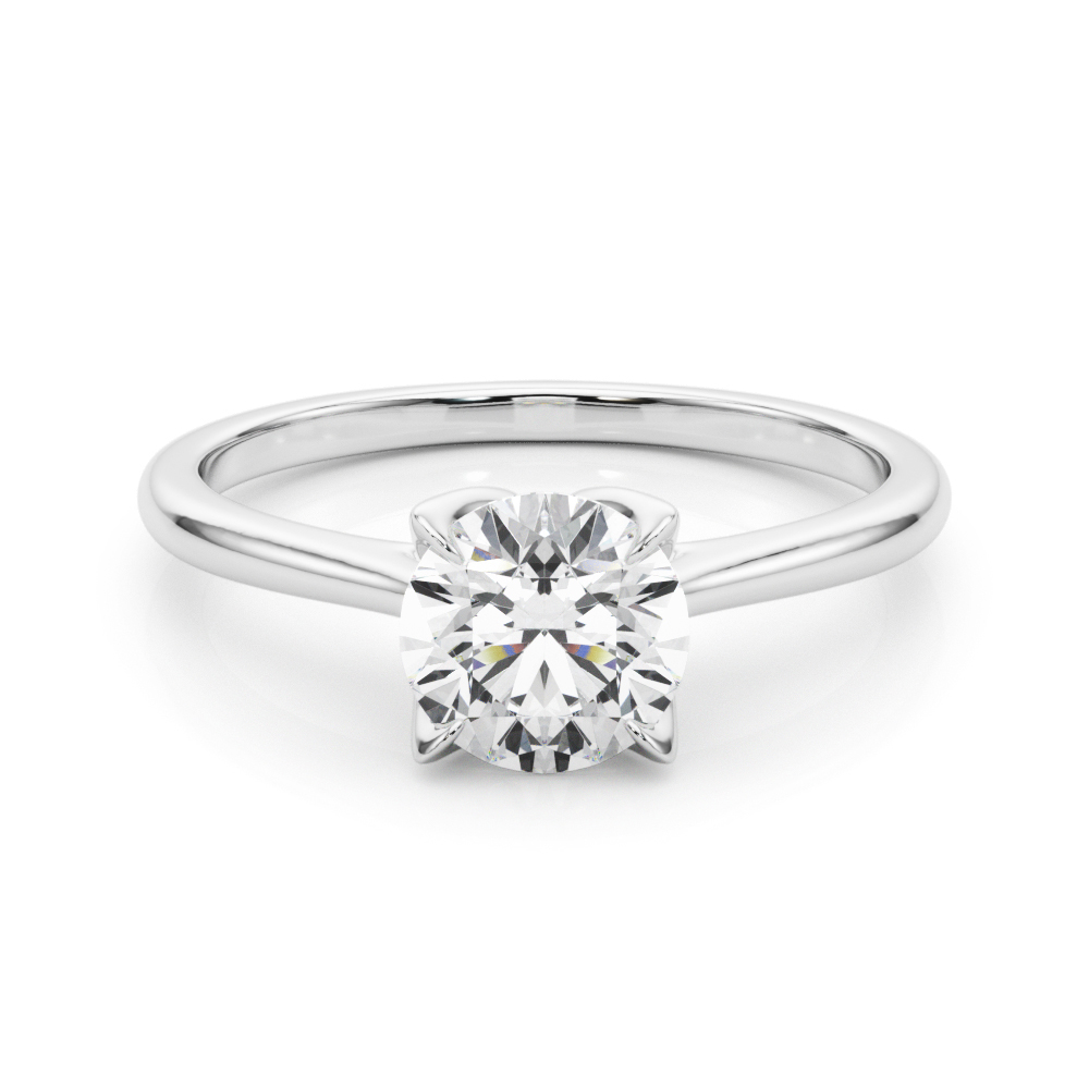 The Lila Solitaire Engagement Ring, set view