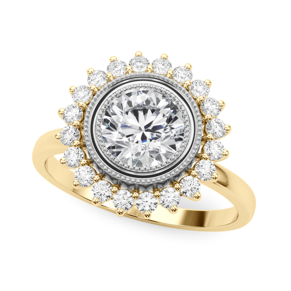 The Georgia Halo Engagement Ring, front view