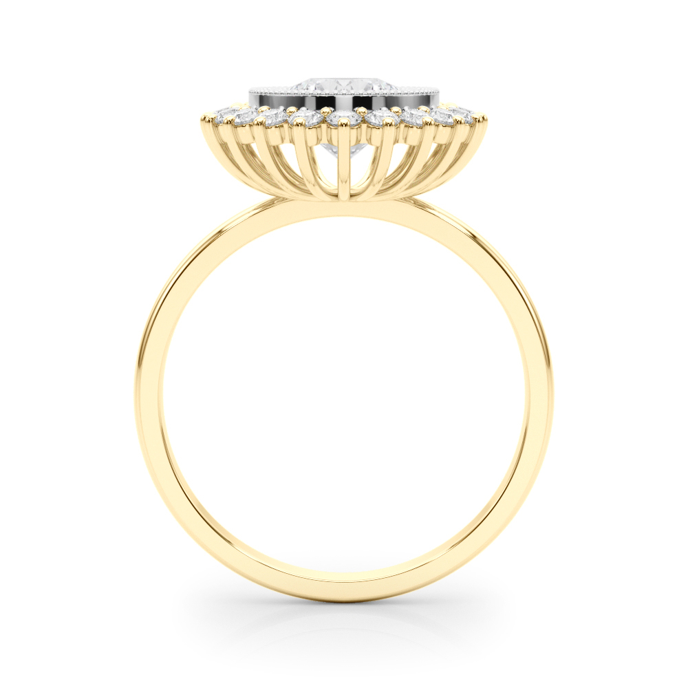 The Georgia Halo Engagement Ring, side view