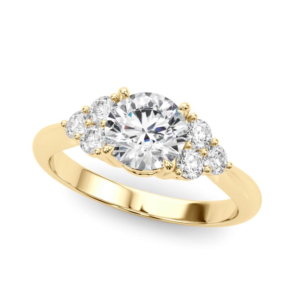 The Emerson Cluster Engagement Ring, front view
