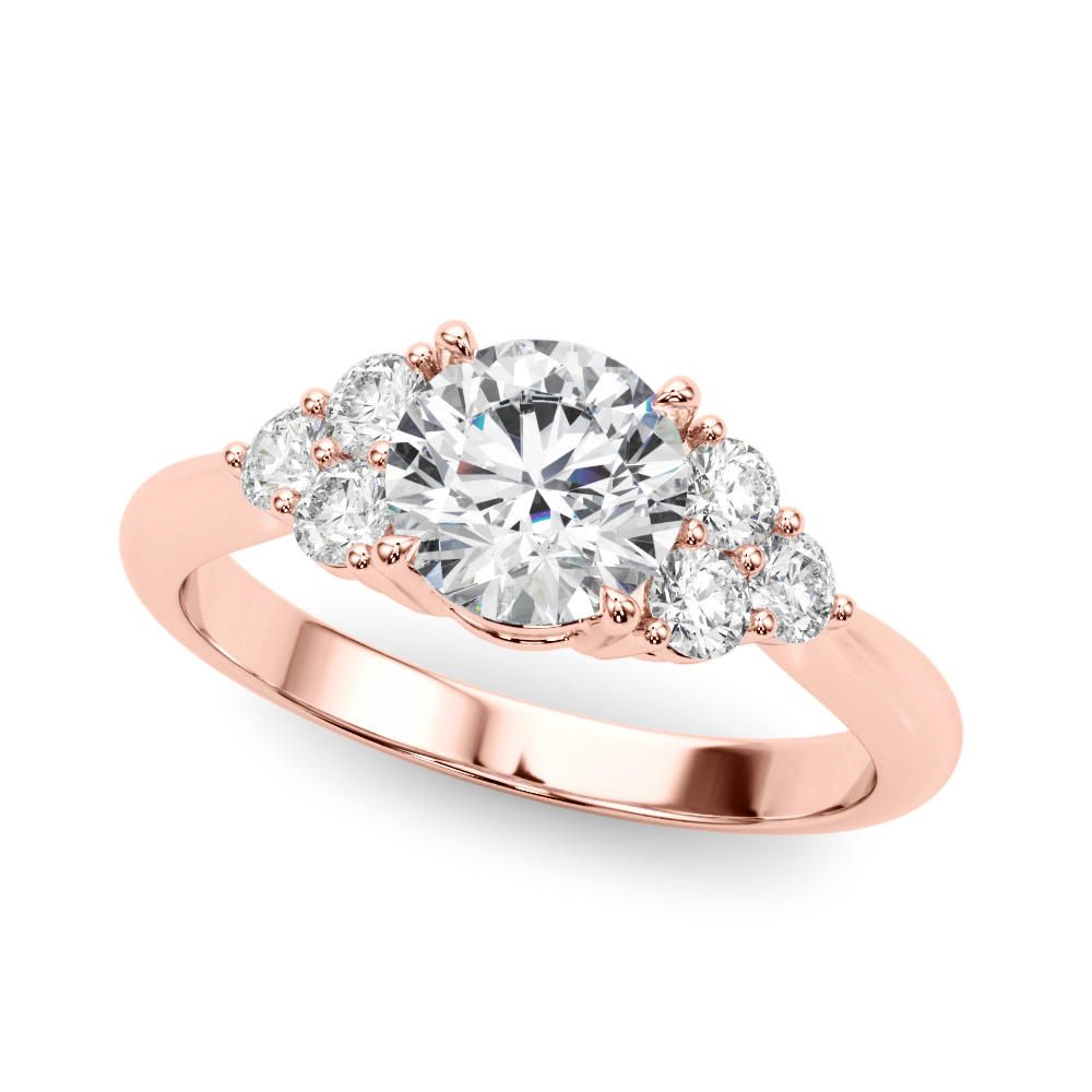 The Emerson Cluster Engagement Ring, front view