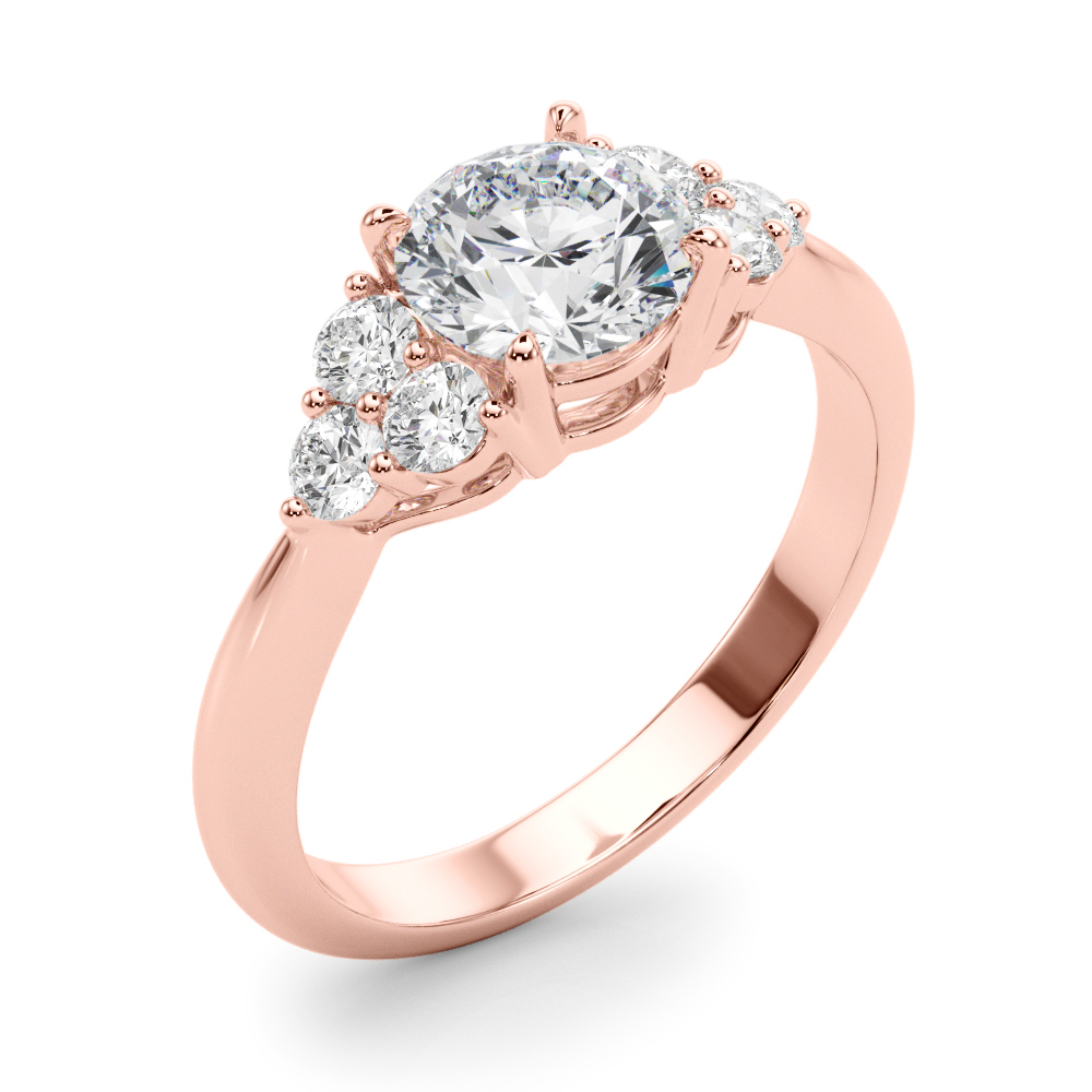 The Emerson Cluster Engagement Ring, angled view