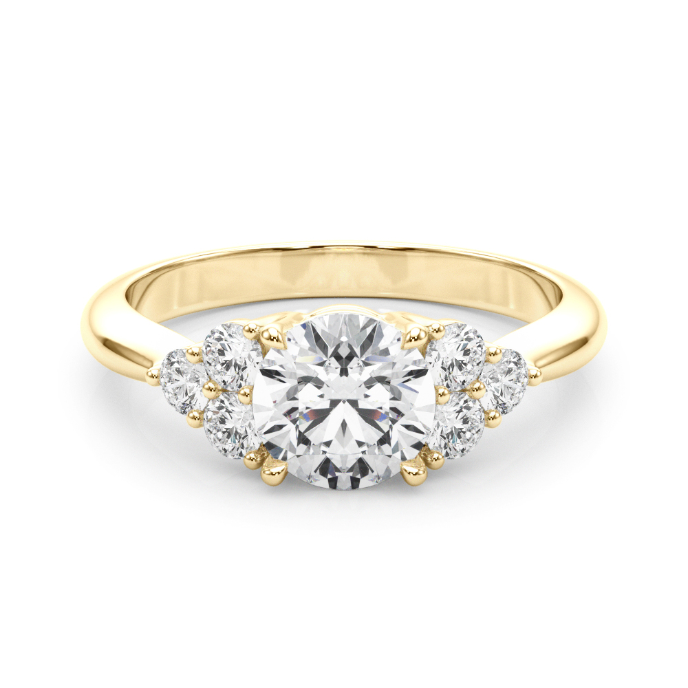 The Emerson Cluster Engagement Ring, set view