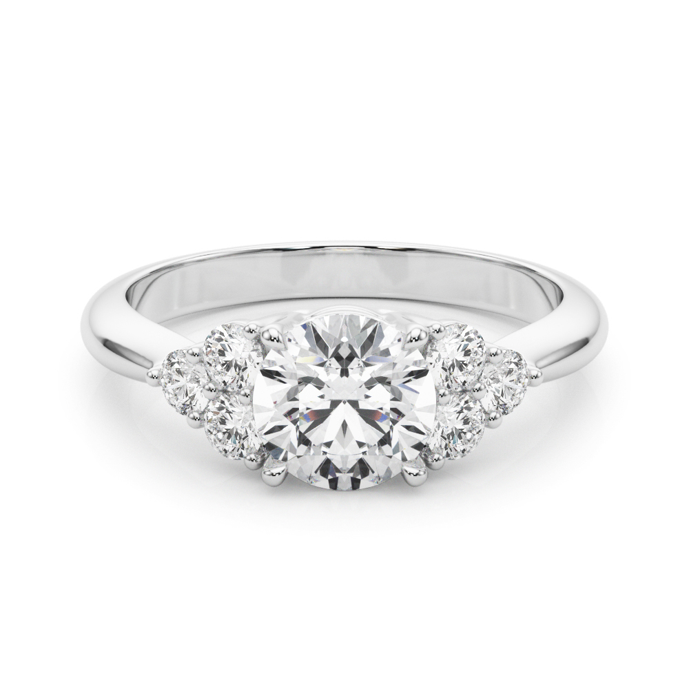 The Emerson Cluster Engagement Ring, set view
