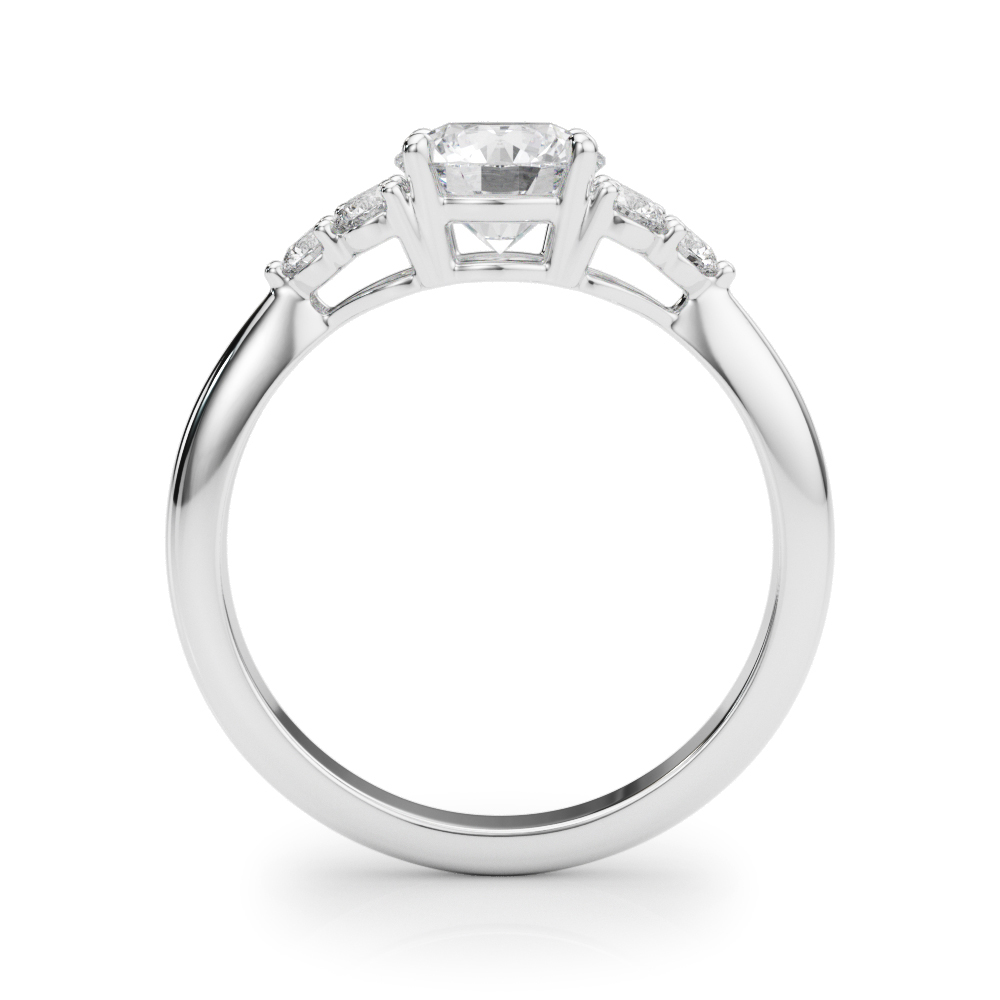 The Emerson Cluster Engagement Ring, side view