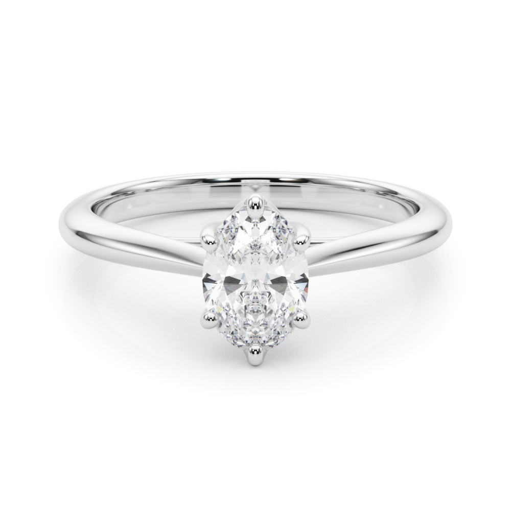 The Louisa Solitaire Engagement Ring, set view