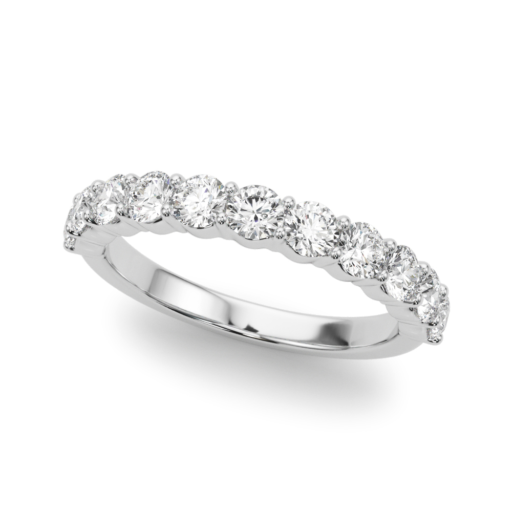 Shared Prong Wedding Band