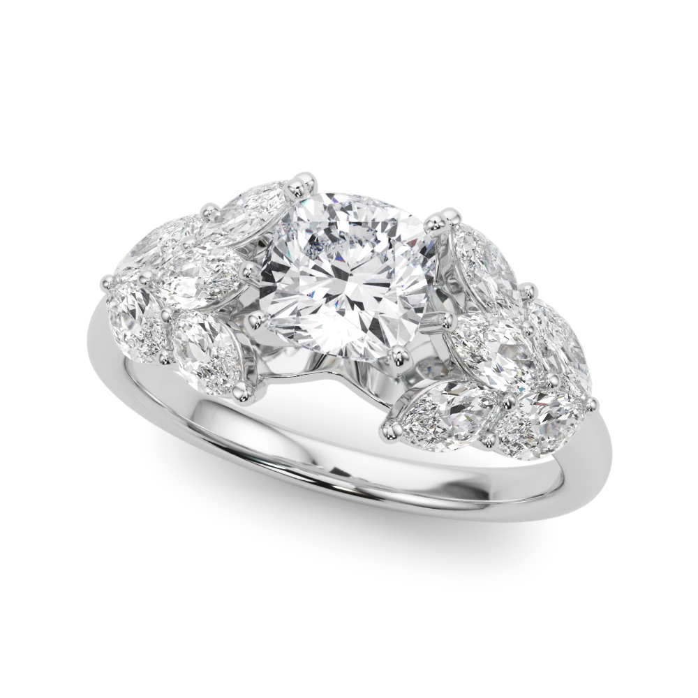 MQ SIDE STONES ENGAGEMENT RING
