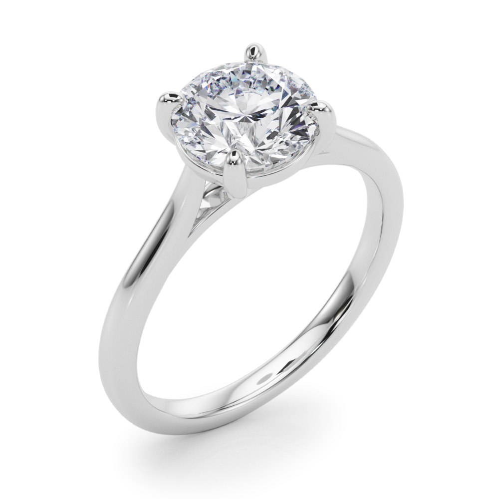 The Josephine Solitaire Engagement Ring, angled view