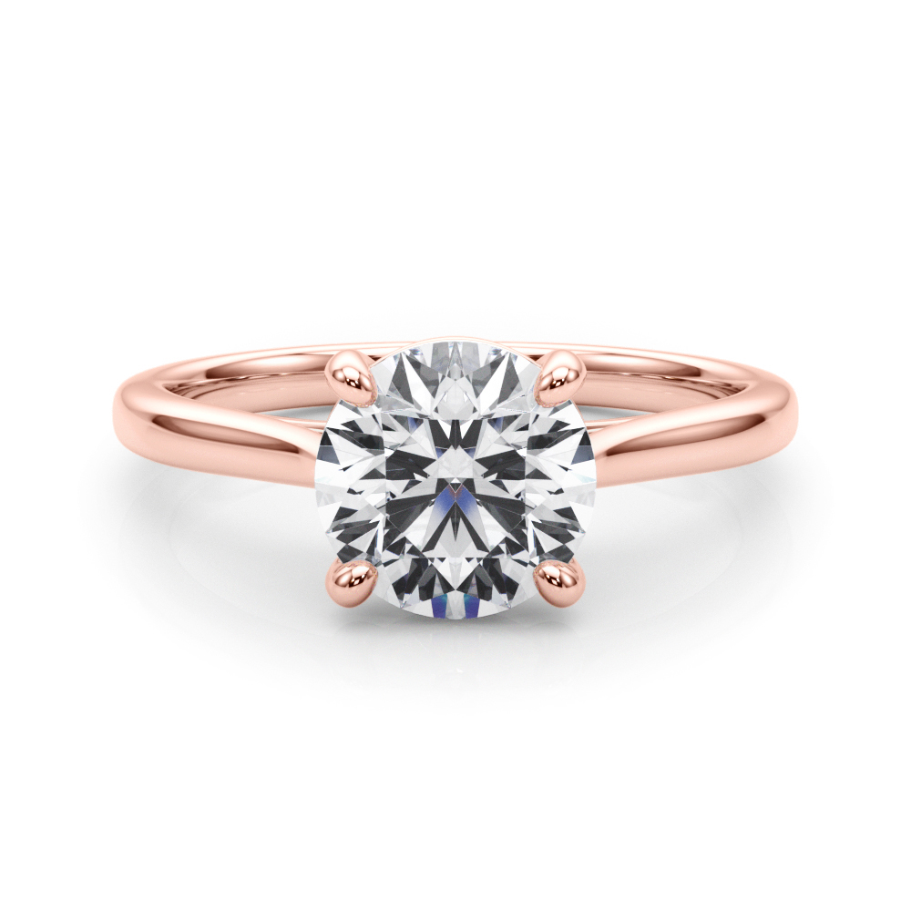 The Josephine Solitaire Engagement Ring, set view
