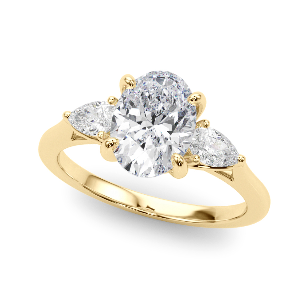 The Felicity Three-Stone Engagement Ring, front view