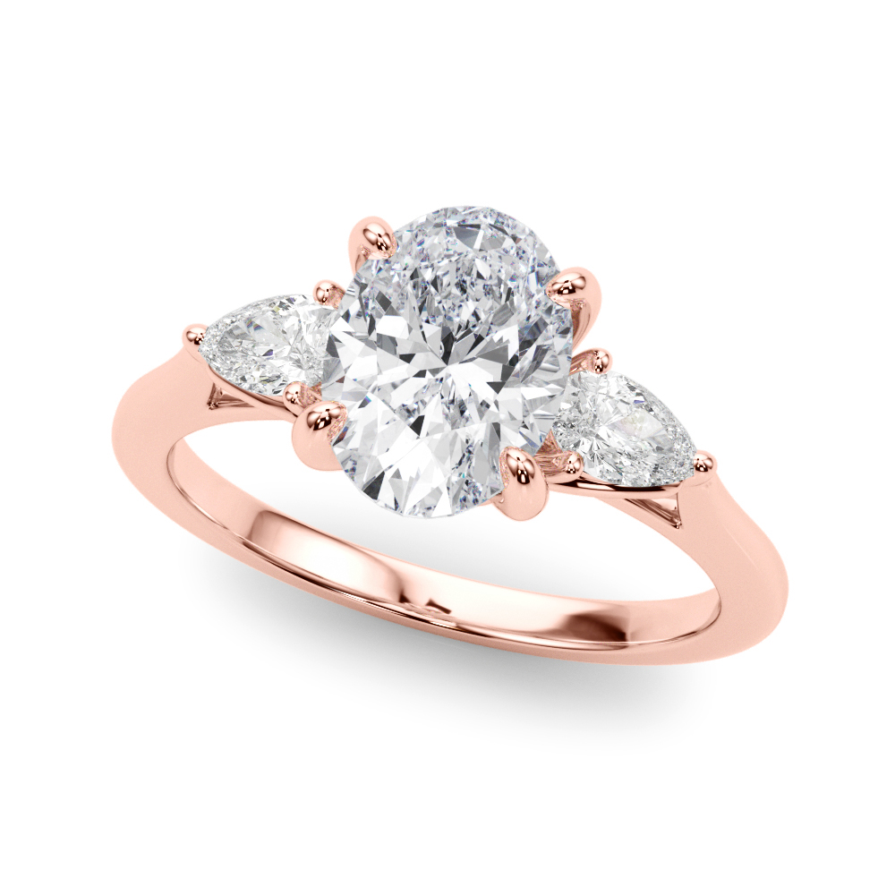 The Felicity Three-Stone Engagement Ring, front view