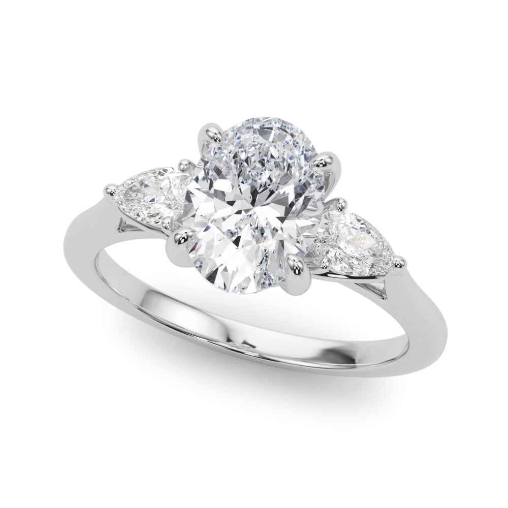 The Felicity Three-Stone Engagement Ring, front view