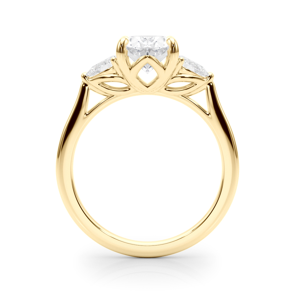The Felicity Three-Stone Engagement Ring, side view