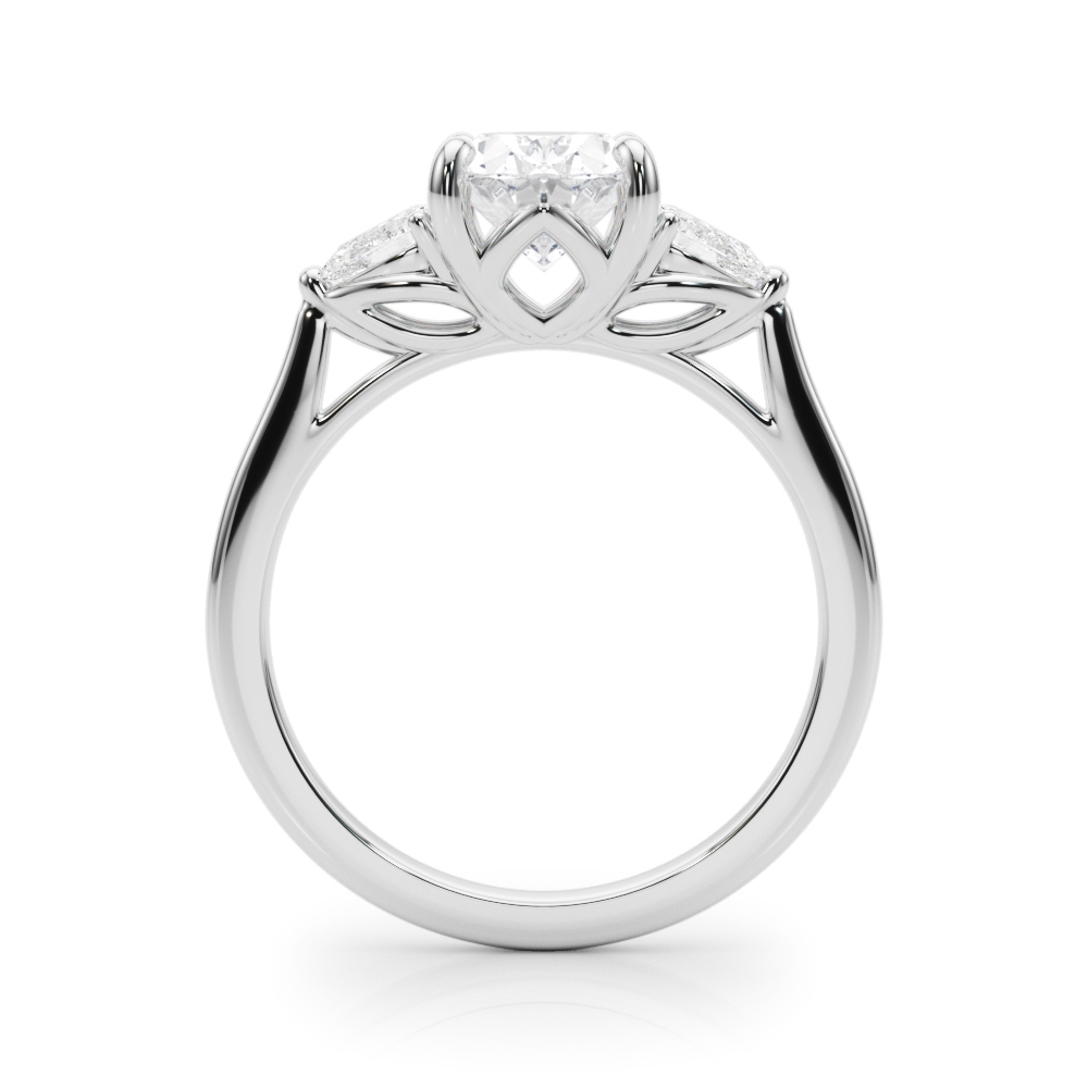 The Felicity Three-Stone Engagement Ring, side view