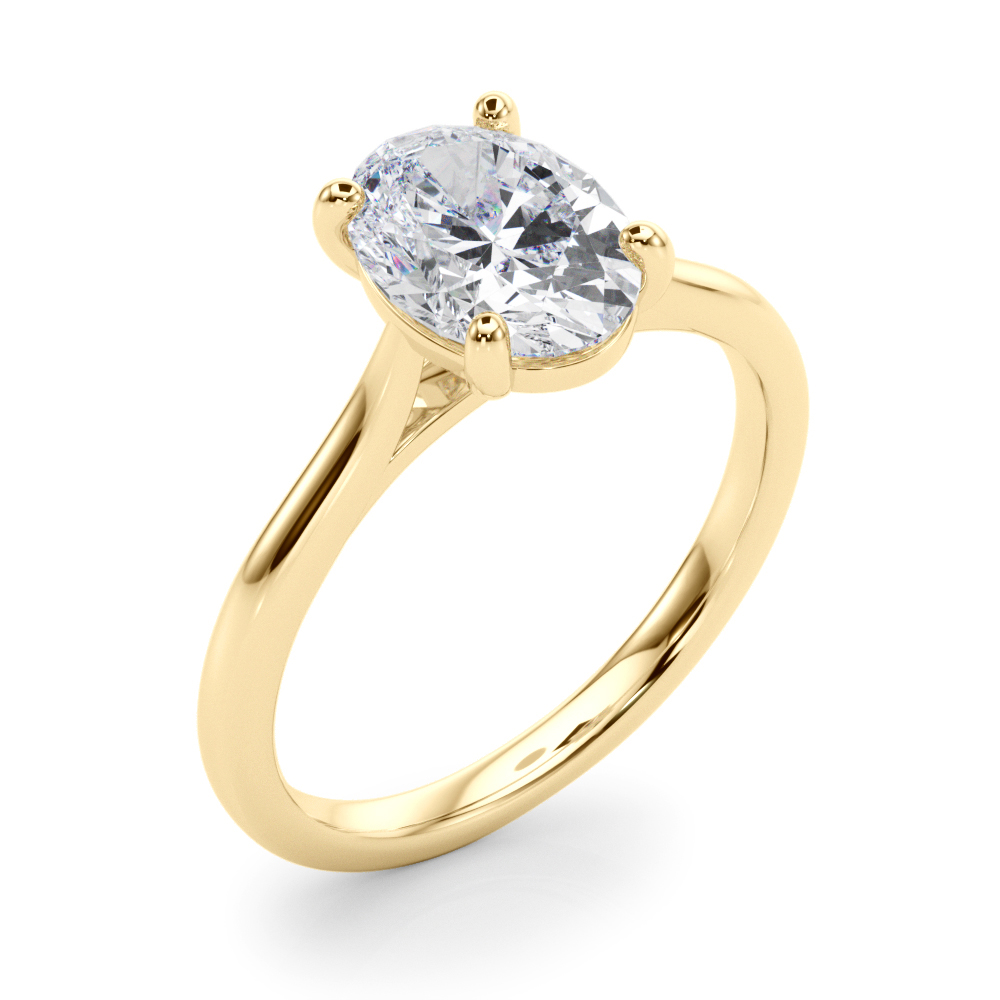 The Sienna Solitaire Engagement Ring, angled view