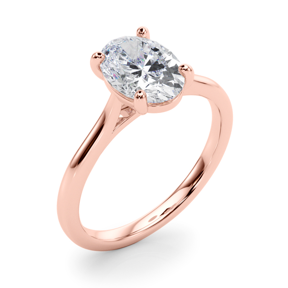 The Sienna Solitaire Engagement Ring, angled view