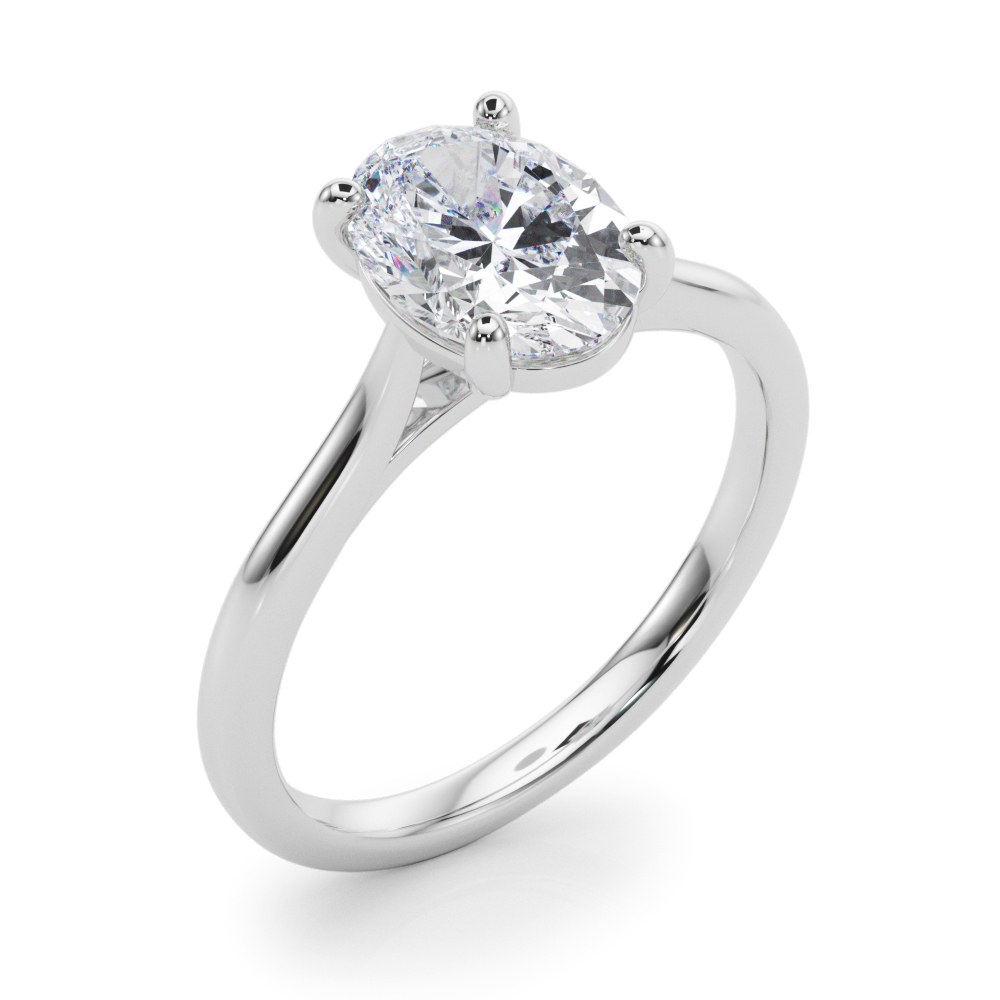 The Sienna Solitaire Engagement Ring, angled view
