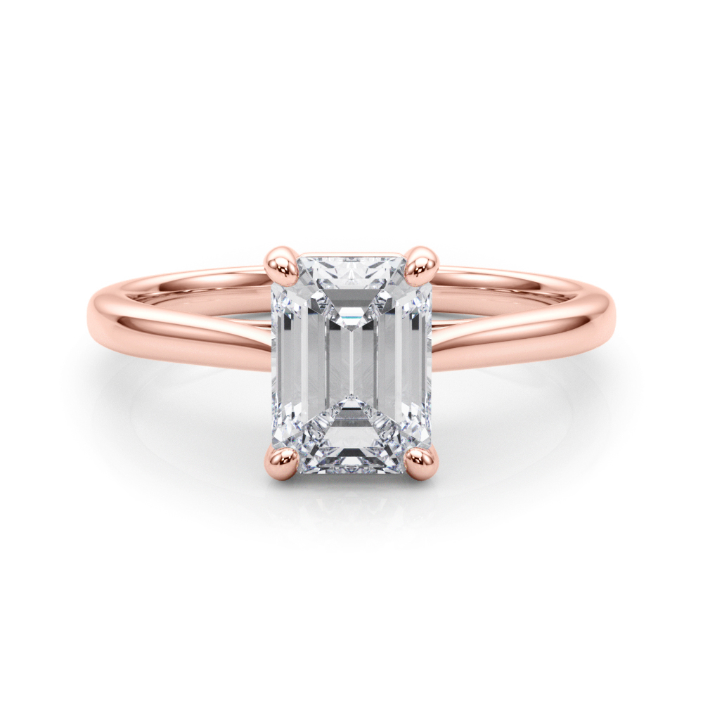 The Maya Solitaire Engagement Ring, set view