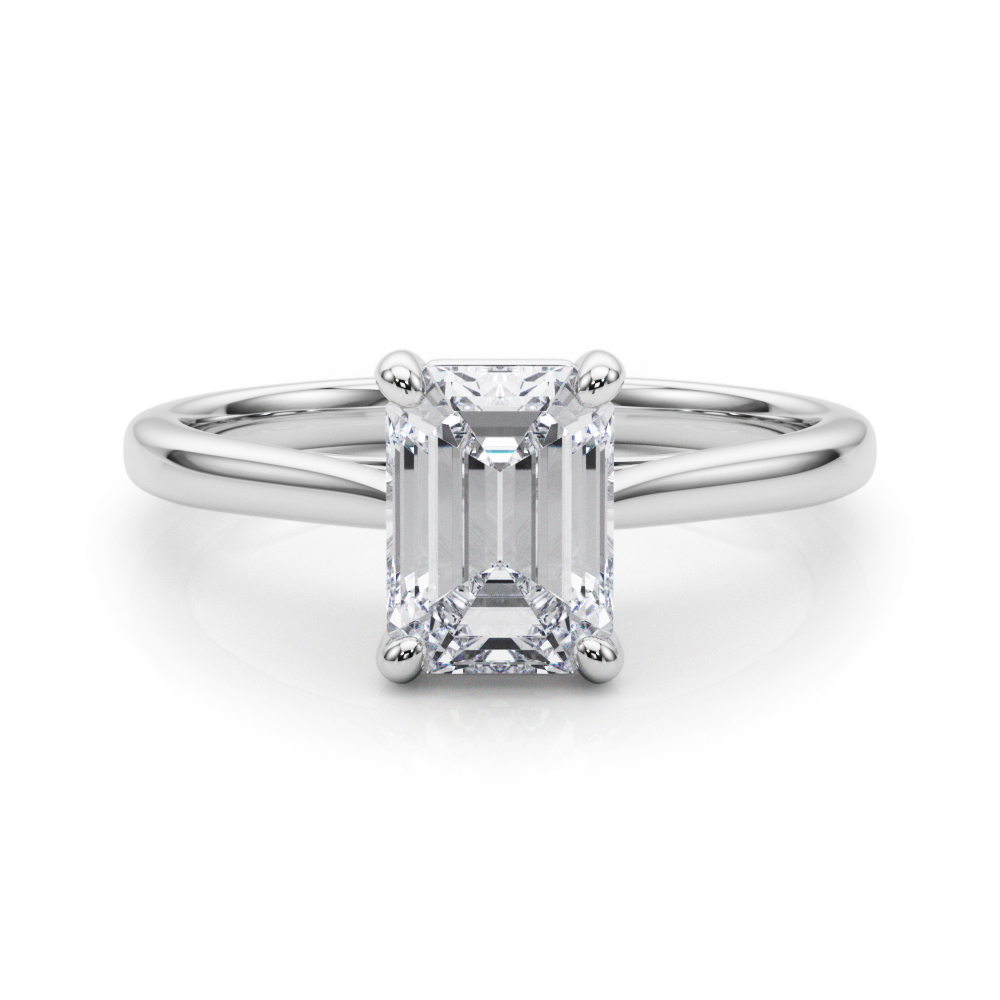 The Maya Solitaire Engagement Ring, set view