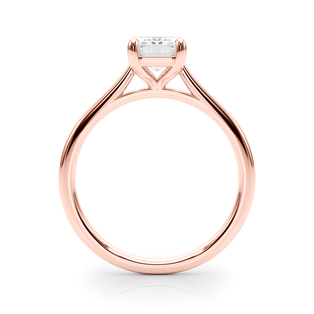 The Maya Solitaire Engagement Ring, side view