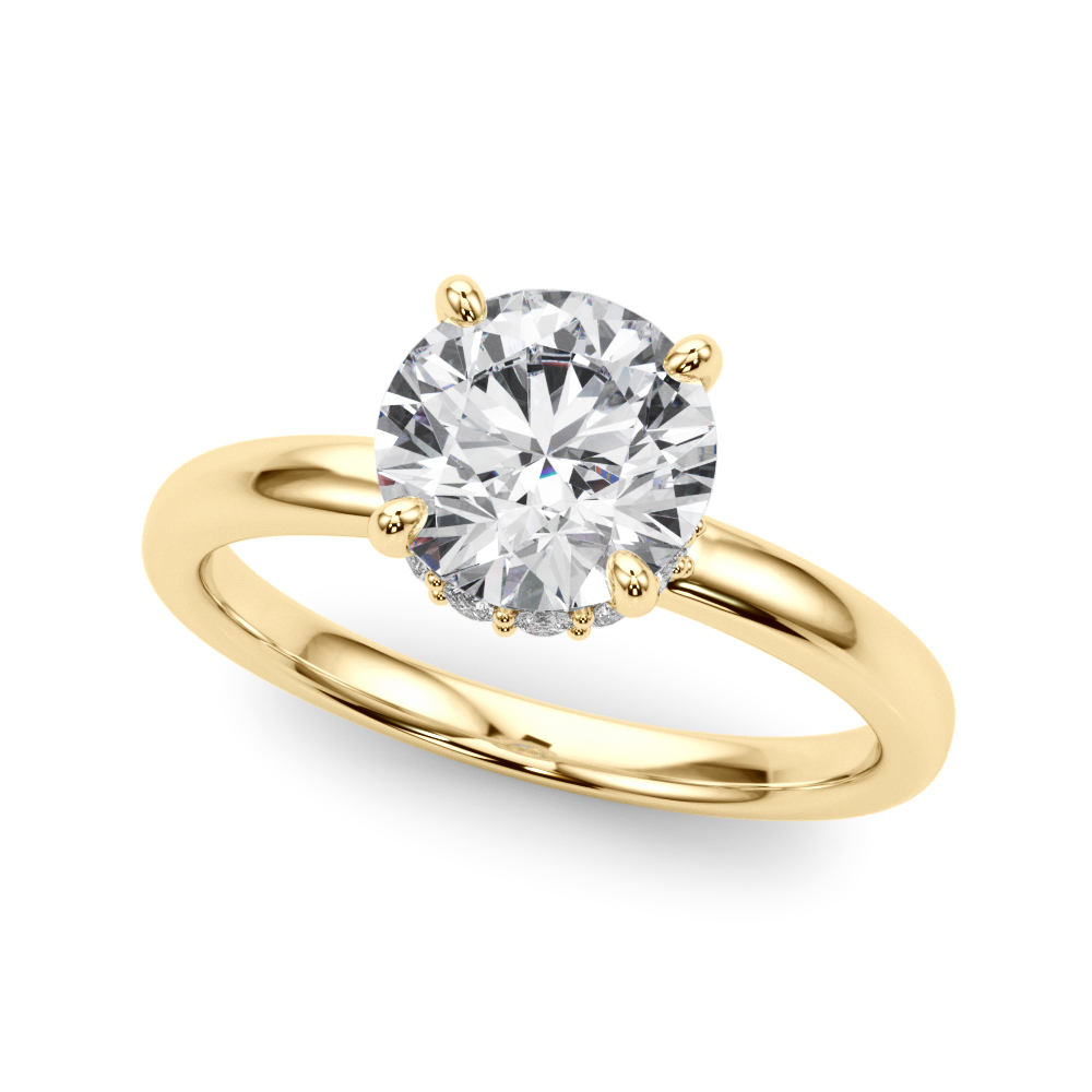 The Francesca Hidden Halo Engagement Ring, front view
