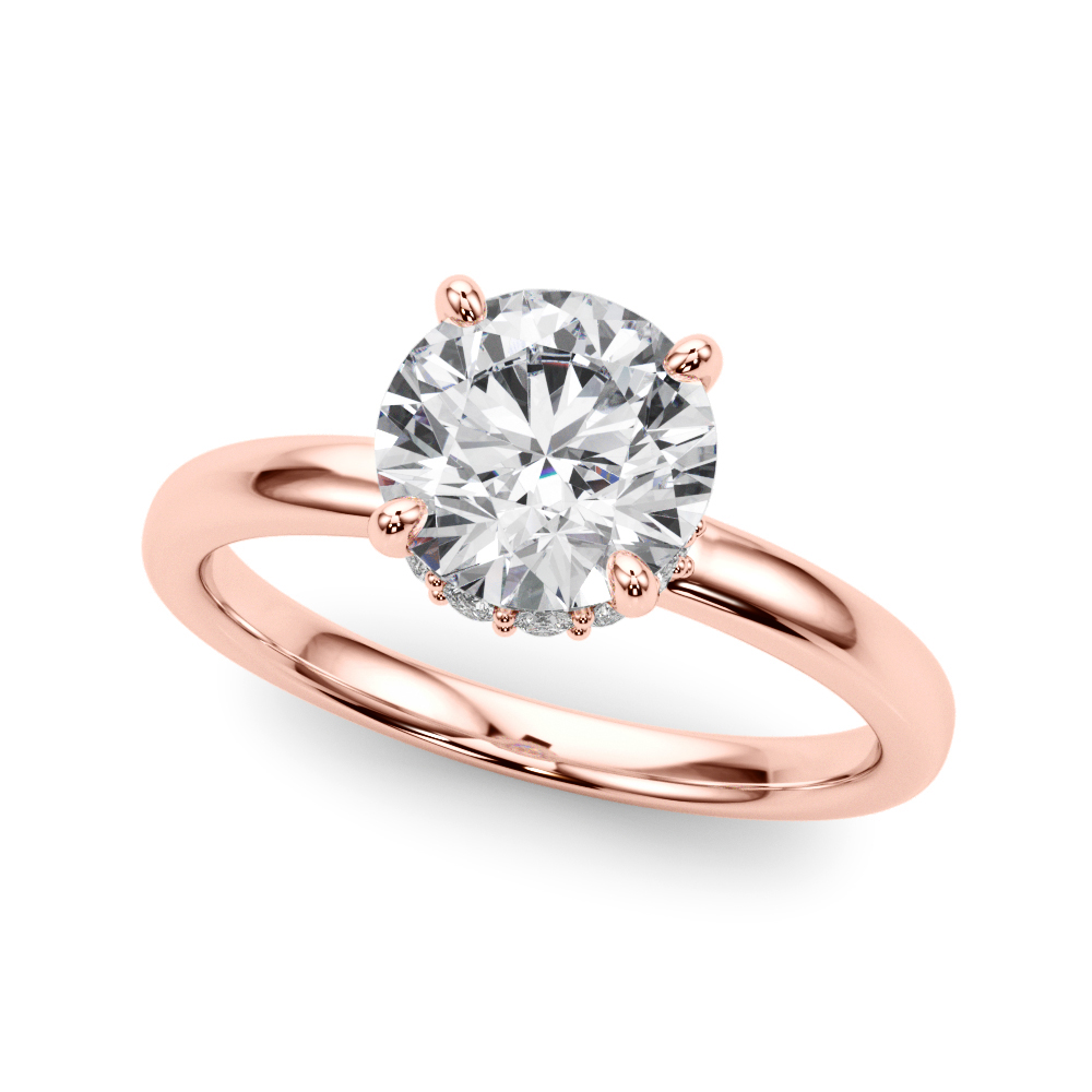 The Francesca Hidden Halo Engagement Ring, front view