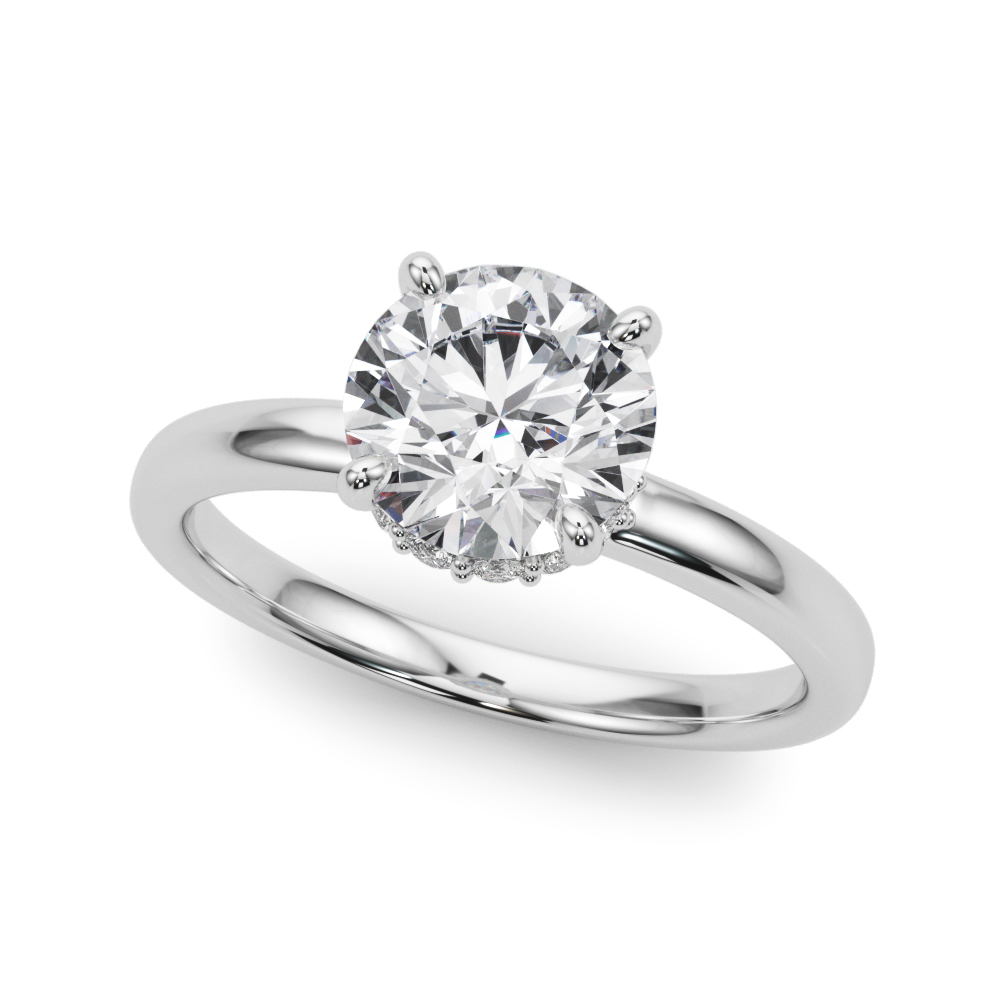 The Francesca Hidden Halo Engagement Ring, front view