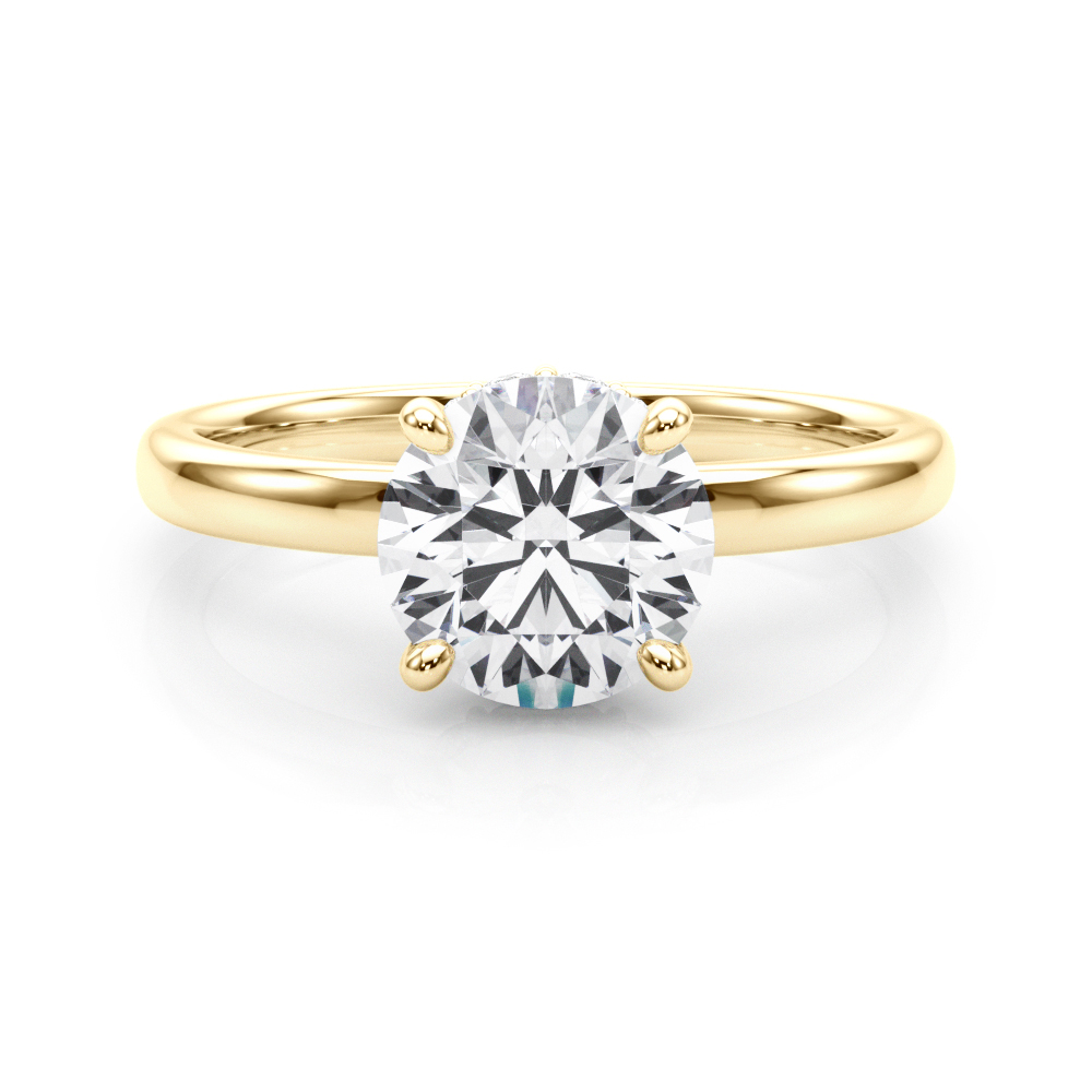 The Francesca Hidden Halo Engagement Ring, set view