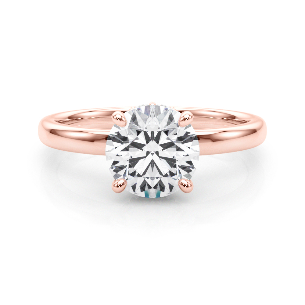 The Francesca Hidden Halo Engagement Ring, set view