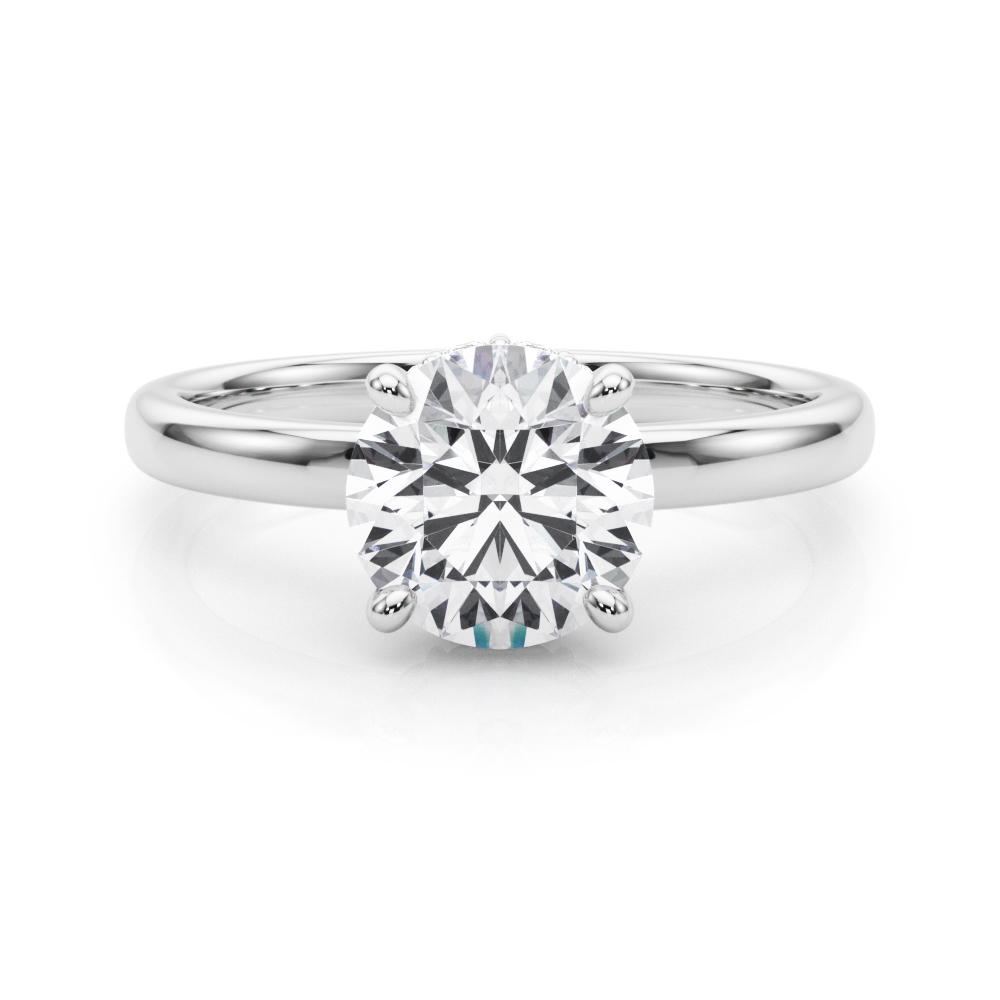 The Francesca Hidden Halo Engagement Ring, set view