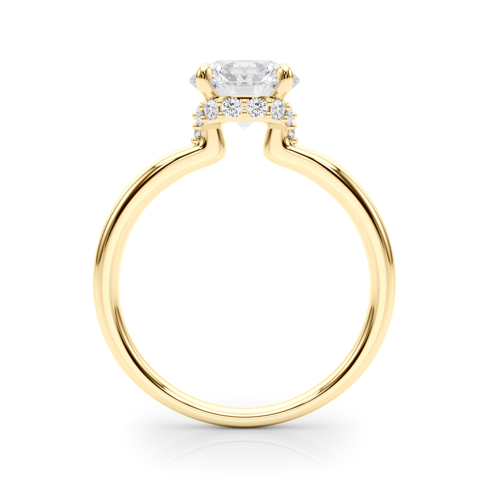 The Francesca Hidden Halo Engagement Ring, side view