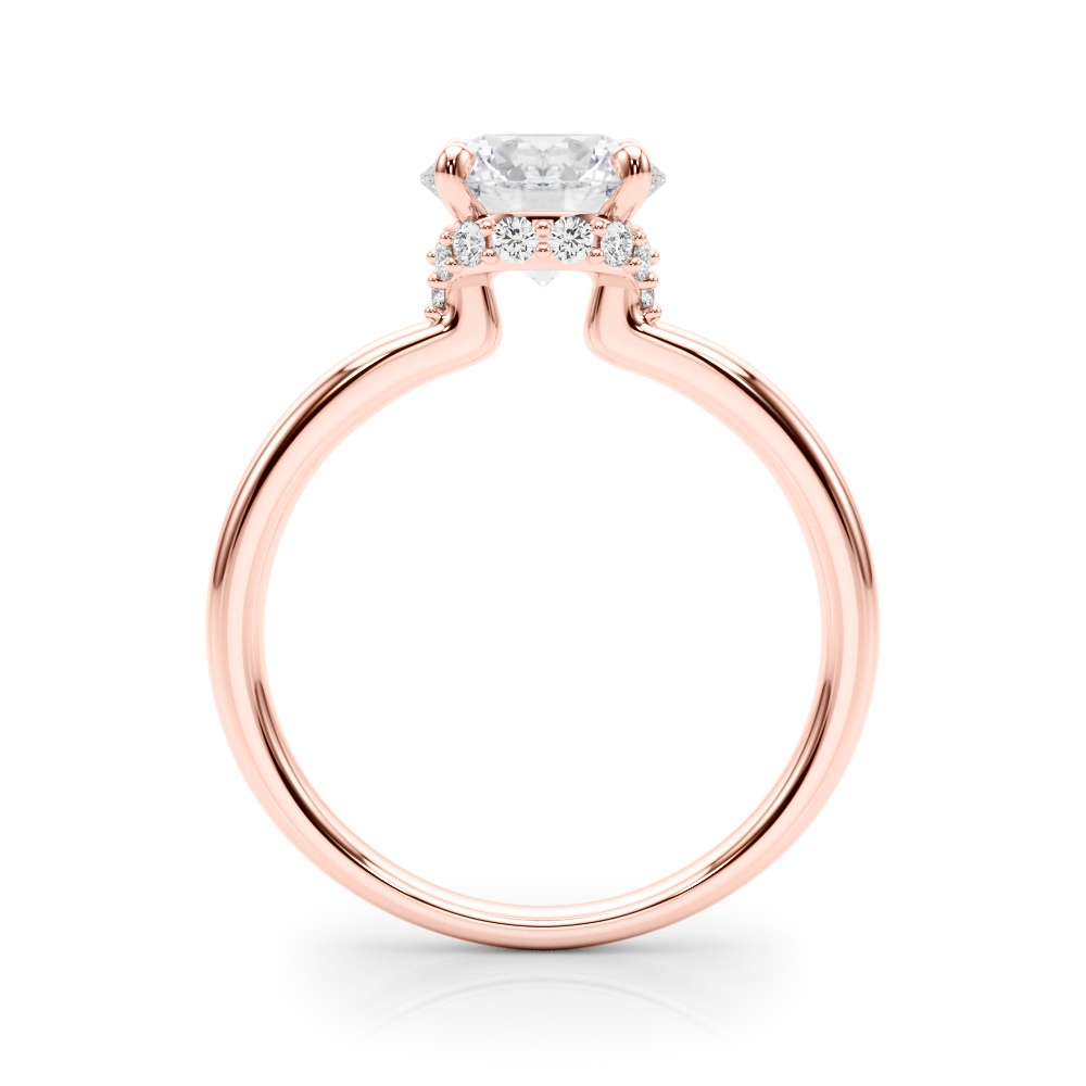 The Francesca Hidden Halo Engagement Ring, side view