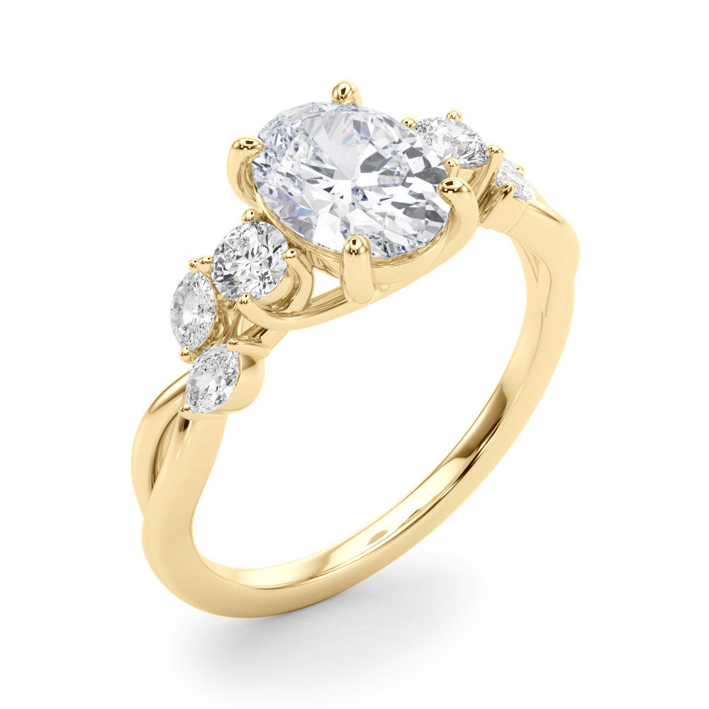 The Sarah Engagement Ring, angled view